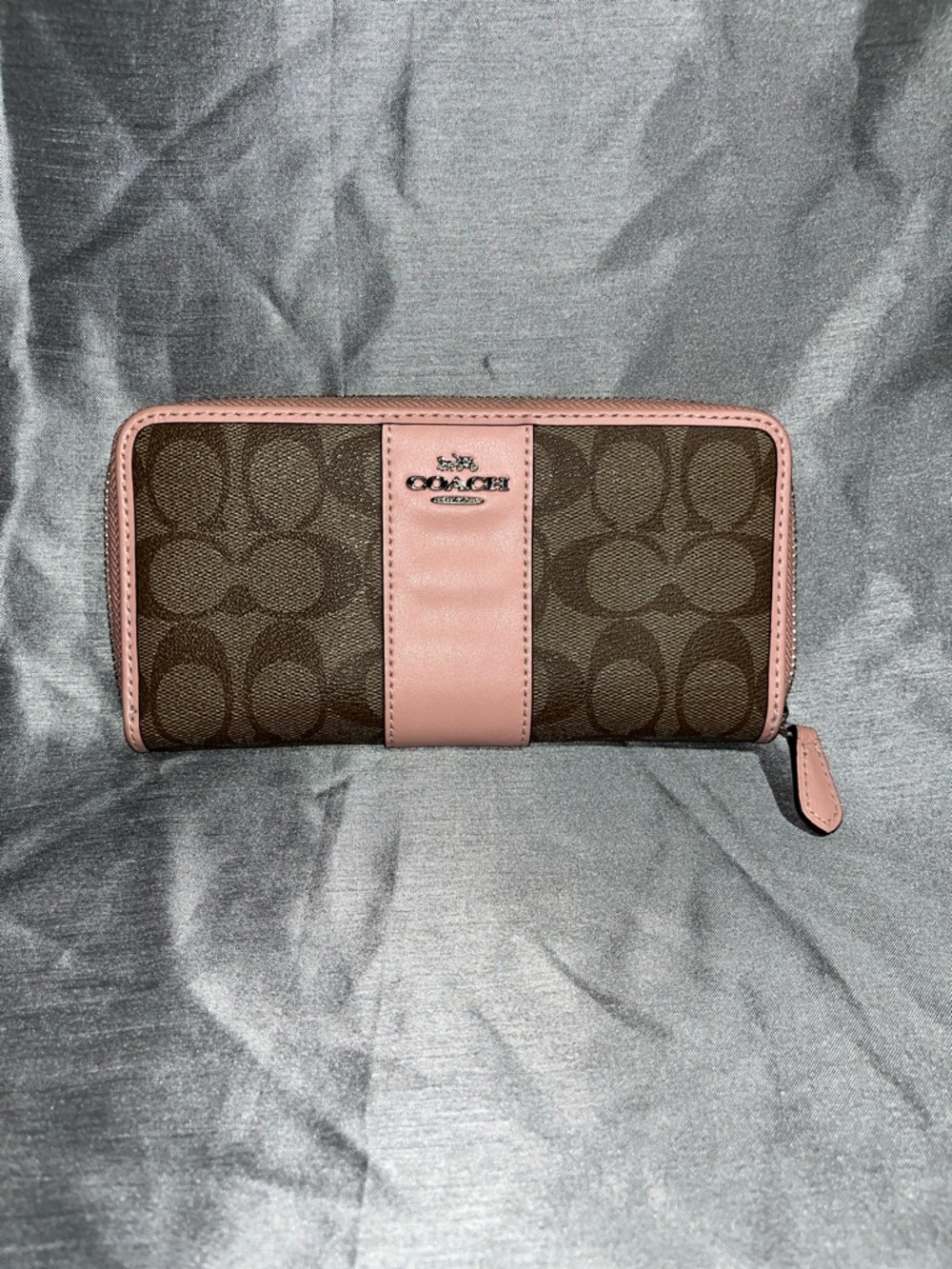 Signature Coach Wallet Pink Trim